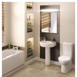 New Good Earth Dimmable Lighting Seattle 32” LED Linear Bathroom Vanity Light- 3000K Bright White, Brushed Nickel