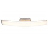 New Good Earth Dimmable Lighting Seattle 32” LED Linear Bathroom Vanity Light- 3000K Bright White, Brushed Nickel