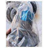 New Oaty 2" or 3" PVC Shower Drain with Round Screw-In Stainless Steel Strainer, Tile Ring & Test Plug (4-Pack)