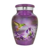 New Natures Peace Hummingbird Adult Urn for Human Ashes - A Lovely Sharing Tokens to Remember Your Loved One - Mini Urns for Human Ashes - Cremation Urns - Memorial for Funeral, Purple