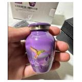 New Natures Peace Hummingbird Adult Urn for Human Ashes - A Lovely Sharing Tokens to Remember Your Loved One - Mini Urns for Human Ashes - Cremation Urns - Memorial for Funeral, Purple
