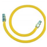 New BrassCraft CSSC44-48 5/8" OD (1/2" ID) x 48" LENGTH 1/2" MIP × 1/2" MIP Stainless Steel Gas Connector, Yellow