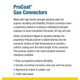 New BrassCraft CSSC44-48 5/8" OD (1/2" ID) x 48" LENGTH 1/2" MIP × 1/2" MIP Stainless Steel Gas Connector, Yellow