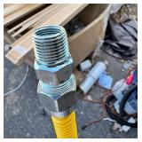 New BrassCraft CSSC44-48 5/8" OD (1/2" ID) x 48" LENGTH 1/2" MIP × 1/2" MIP Stainless Steel Gas Connector, Yellow