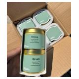 New Case of Room Essentials Grove Scented Candles, Mandarin/ Basil (8pc Set)