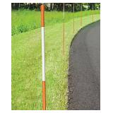 Bundle of 8 6’ Orange Reflective Markers - Great for Driveways or boundary markers of any kind