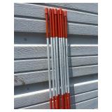 Bundle of 8 6’ Orange Reflective Markers - Great for Driveways or boundary markers of any kind
