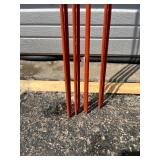 Bundle of 8 6’ Orange Reflective Markers - Great for Driveways or boundary markers of any kind