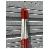 Bundle of 8 6’ Orange Reflective Markers - Great for Driveways or boundary markers of any kind