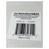 New allen + roth Brookes 4-in centerset 2-handle WaterSense High-Arc Residential Handle Bathroom Sink Faucet w/ Drain, Matte Black