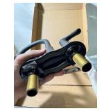 New allen + roth Brookes 4-in centerset 2-handle WaterSense High-Arc Residential Handle Bathroom Sink Faucet w/ Drain, Matte Black