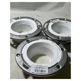 Bundle of Three IPS 3"X 4" PVC ADJ CLOSET FLANGE NO PIPESTOP 4880A2