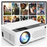 TMY Mini Projector, Upgraded Bluetooth Projector with Screen, 1080P Full HD Portable Projector, Movie Projector Compatible with TV Stick Smartphone/HDMI/USB, indoor & outdoor use
