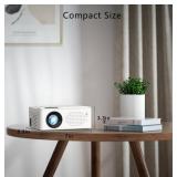 TMY Mini Projector, Upgraded Bluetooth Projector with Screen, 1080P Full HD Portable Projector, Movie Projector Compatible with TV Stick Smartphone/HDMI/USB, indoor & outdoor use