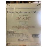Bundle of 5 Clear Replacement Glass 3/32" Thickness 16" X 20"
