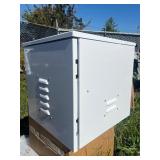 Unique Metal Storage Lock Box/ Locker - Great Streamline looking Storage Option - Stacks Well , 2’ x 2’ x 2’ - White