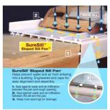 SureSill 6-9/16 in. x 40 in. PVC Sloped Sill Pan Flashing Kit for Single Doors and Windows (End Dams)