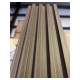 Bundle of 4 Wood Slat Panels - Walnut Coloring - 93” x 5.9” Each - 15.34 sqft total - No Perfect Sm blemishes see images