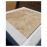 A Box of Beautiful Castle Honed Natural Travertine Stone Tile, 18 in. x 18 in. Floor and Wall - 4 Tiles Per Box