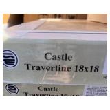 A Box of Beautiful Castle Honed Natural Travertine Stone Tile, 18 in. x 18 in. Floor and Wall - 4 Tiles Per Box