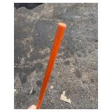 Bundle of 8 Orange PVC Stakes - Great for Marking off boundaries, attach to trailers, Etc Quality and Weather proof