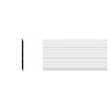 Bundle of 2 7-3/8 in. x 3/8 in. x 96 in. Reversible Bead/Nickel Gap Wainscot Moulding,