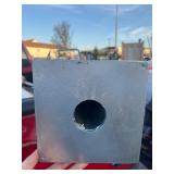 7’ x 3” Galvanized Steel Post w/ 8” x 8” Sq Mounting Base - Great stock Use for any Project