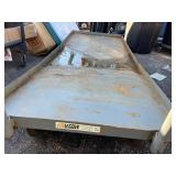 Little Giant Industrial Commercial Push Cart - Heavy Duty Casters - Grey W/ Lip - Comes as Pictured - Rolls Great - Roughly 3’ x 5’