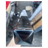 Ironcraft Euro 8-ft H x 2-in W Black Powder-Coat Steel Containment Universal Regular Sq metal Fence post