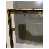Trish Large Rectangle Metal Mirror FRAME - Elegant Brass Frame for Stylish Home Décor and Space Enhancement - no mirror see images *Retails $500*