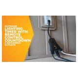 Bundle of 3 Woods Outdoor Lighting Mechanical Timer with 3-Outlet - Use indoor for Christmas Tree Etc