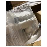 6-Light Chandelier in Matte Black - W/ Ripple Glass Shades - Super Unique *Retails $499*