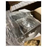 6-Light Chandelier in Matte Black - W/ Ripple Glass Shades - Super Unique *Retails $499*