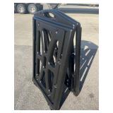 SmartSign Custom BigBoss Sidewalk Sign/A-Frame Sandwich Board for 36 x 24 inch signs, sign inserts sold separately, Thermoplastic, Black frame only - Wheels included *retails $125*