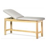Classic Treatment Table w/ Adjustable Back. 27"W [Natural Finish] - Contains Shipping blemish see images - Professional Quality *Retails $565*