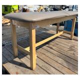 Classic Treatment Table w/ Adjustable Back. 27"W [Natural Finish] - Contains Shipping blemish see images - Professional Quality *Retails $565*