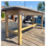 Classic Treatment Table w/ Adjustable Back. 27"W [Natural Finish] - Contains Shipping blemish see images - Professional Quality *Retails $565*