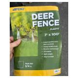 allFENZ 100 ft. x 7 ft. 0.75 in. Mesh Deer Fence, Black