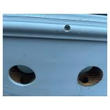 Windowed 36-in x 80-in x 4-9/16-in Steel Full lite Composite Right-hand inswing Primed Prehung Front Door with Brickmould Insulating core with Grilles *Contains Shipping Blemishes see images comes as 