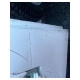 Windowed 36-in x 80-in x 4-9/16-in Steel Full lite Composite Right-hand inswing Primed Prehung Front Door with Brickmould Insulating core with Grilles *Contains Shipping Blemishes see images comes as 