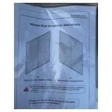 54 in. W x 71 in. H Pivot Swing Sliding Semi-Frameless Shower Door in Matte Black Finish with Tempered Glass *Retails $435*