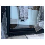 54 in. W x 71 in. H Pivot Swing Sliding Semi-Frameless Shower Door in Matte Black Finish with Tempered Glass *Retails $435*