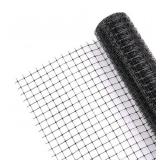 allFENZ 100 ft. x 7 ft. 0.75 in. Mesh Deer Fence, Black