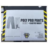 Case of 50 POLY PRO PANTS WHITE • ELASTIC WAIST Professional Quality