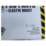 Case of 50 POLY PRO PANTS WHITE • ELASTIC WAIST Professional Quality