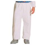 Case of 50 POLY PRO PANTS WHITE • ELASTIC WAIST Professional Quality