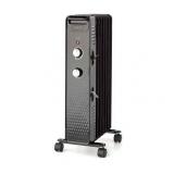 Mainstays Mechanical Oil Filled Electric Radiator Space Heater  Black  New  WSH07O2ABB
