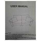 Beige Faux Leather Loveseat Sofa