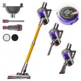 JASTIP Cordless Stick Vacuum Cleaner with Touch Screen, 55 Mins Runtime, 400W/38KPA Powerful Suction, Portable