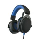 onn Wired Gaming Headset Compatible with PlayStation  Black and Blue